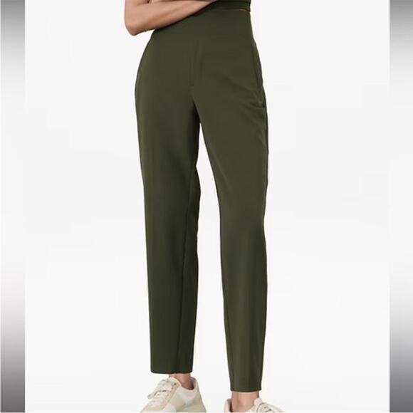 Athleta Pants - Athleta Endless High Rise Pants in Forest Green 4 Work Commuting Office Travel